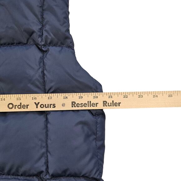 Eddie Bauer Goose Down Puffer Vest Mens Small Quilted Pockets Navy Blue Gorpcore - Picture 6 of 12